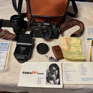 Vintage Konica fp-1 Camera Bundle 1 owner